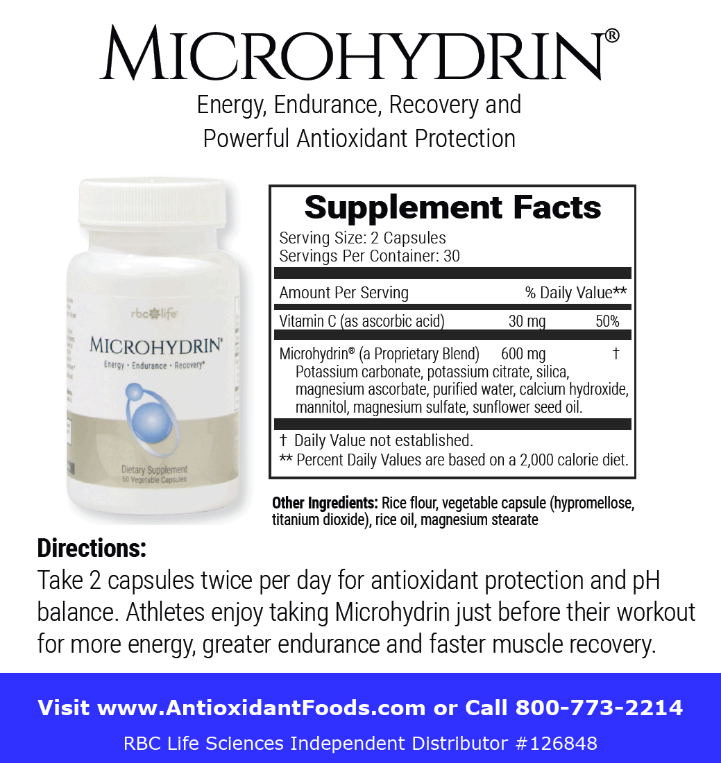 microhydrin ingredient label