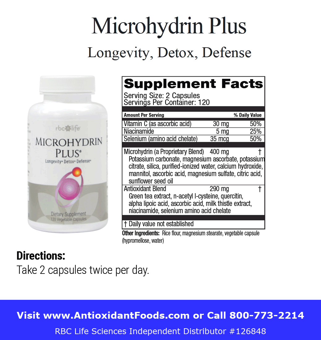 microhydrin plus ingredient label